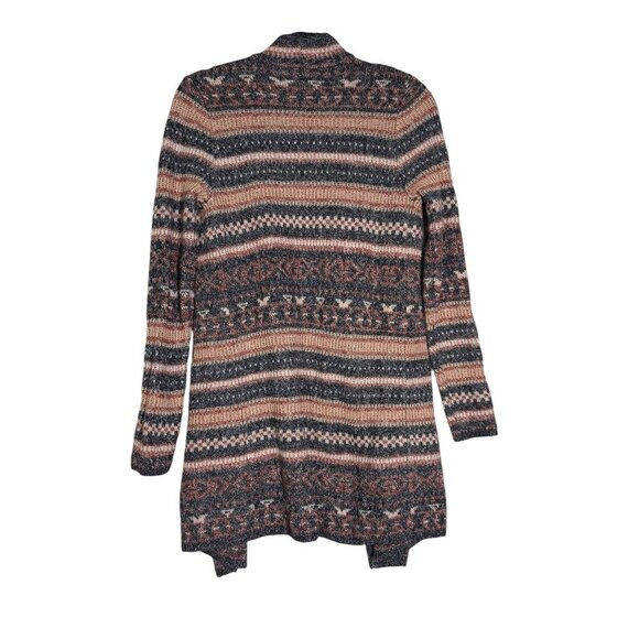 Lucky Brand Open Front Cardigan Aztec Tribal Print Tribal Size Small Bohemian - Picture 3 of 12